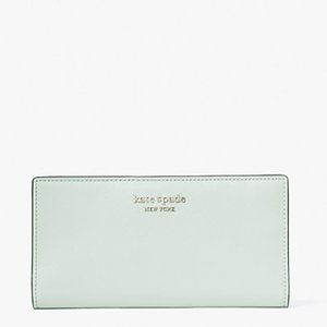 Kate Spade Staci Large Slim Bifold Wallet Crystal Blue